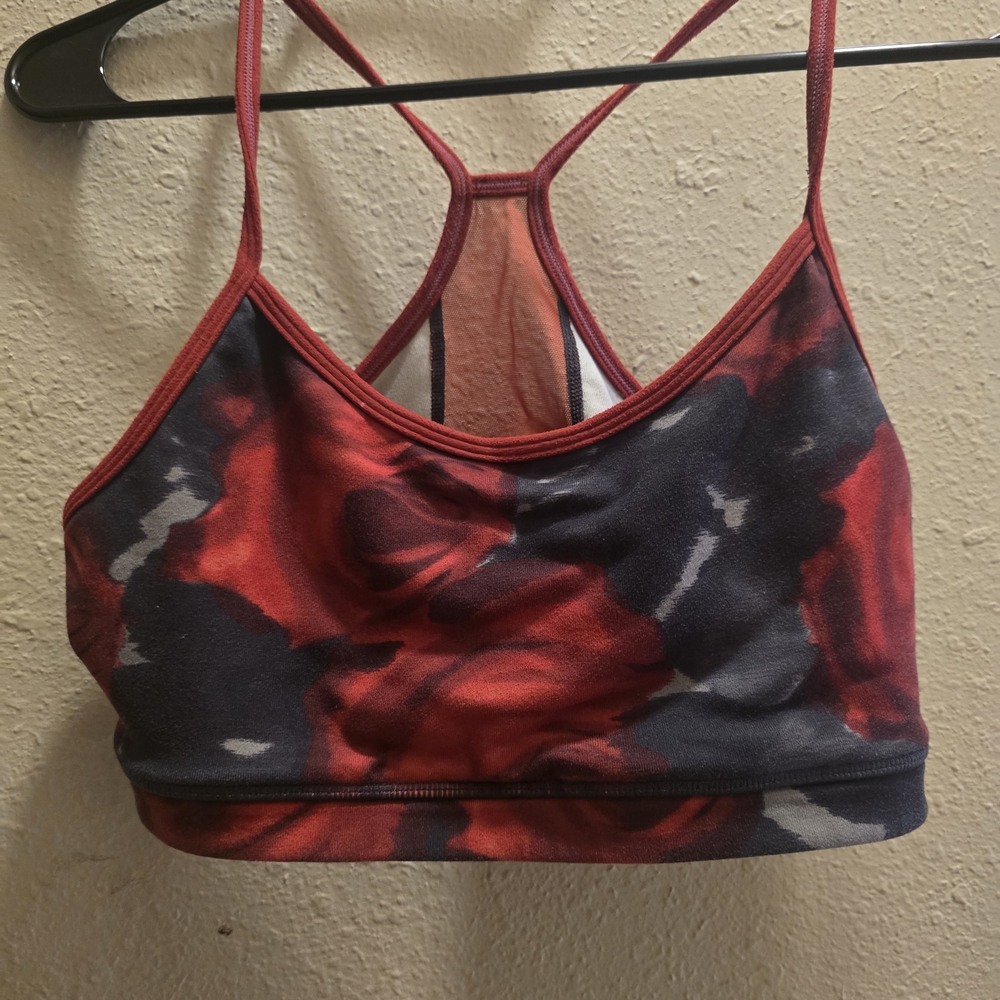 Lululemon Athletica Red and Black Sports Bra